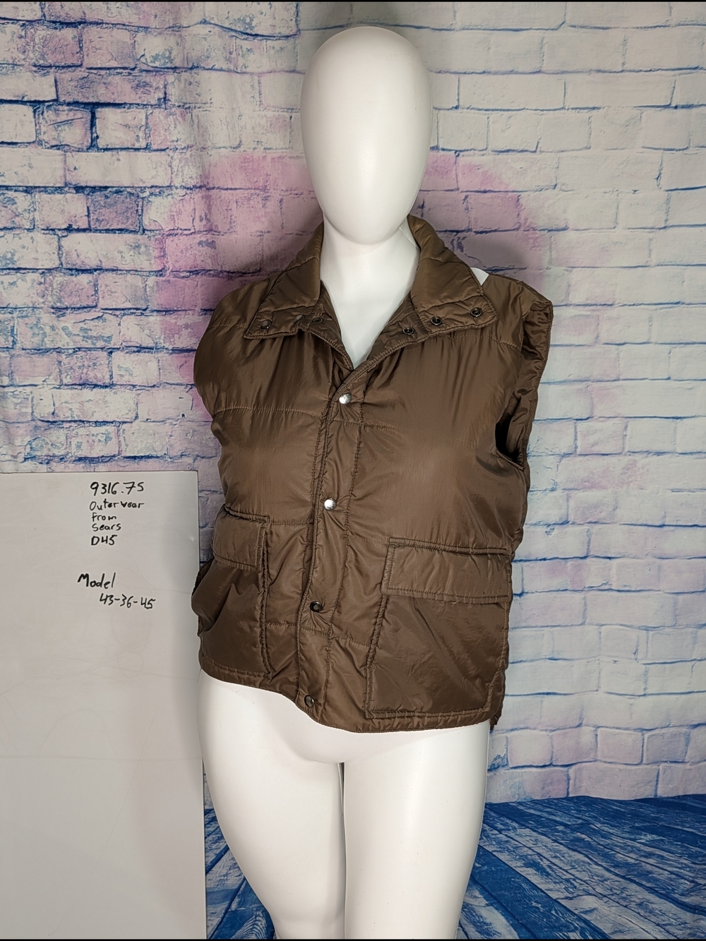 Padded Brown Quilted Vest